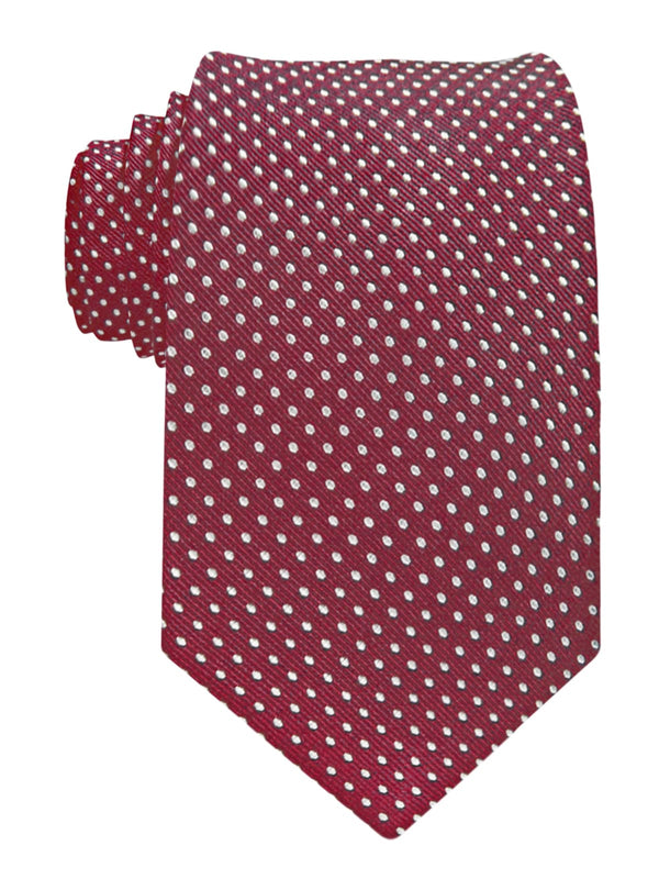 corbata seda granate puntos blancos