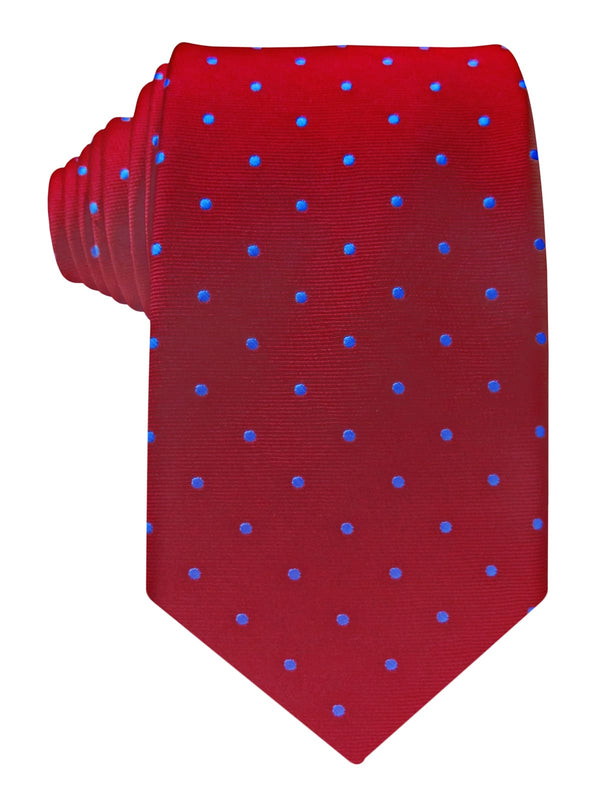 corbata seda granate topos azules