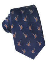 corbata lana azul marino patos