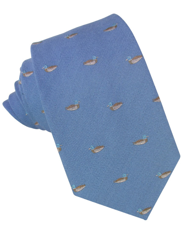 CORBATA LANA AZUL CON PATITOS