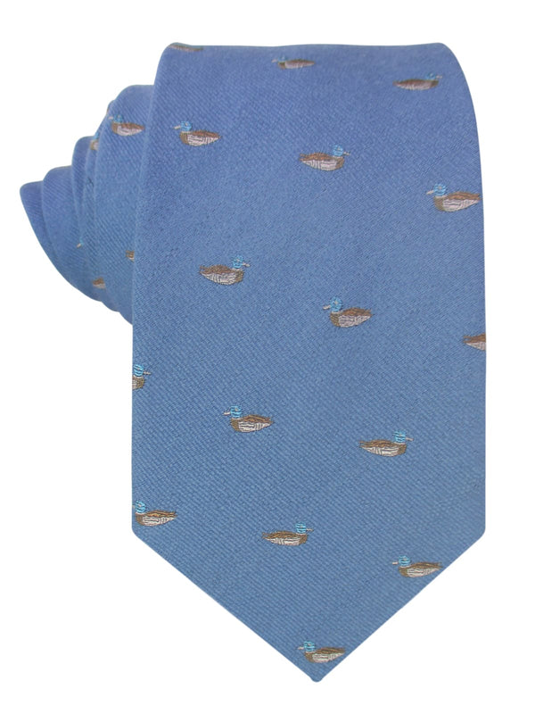 CORBATA LANA AZUL CON PATITOS