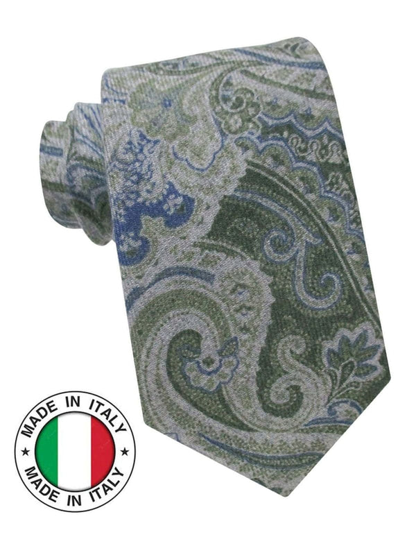 corbata lana gris cachemir