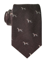 CORBATA LANA MARRON CON PERROS