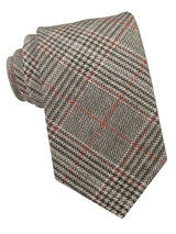 corbata lana principe gales marron