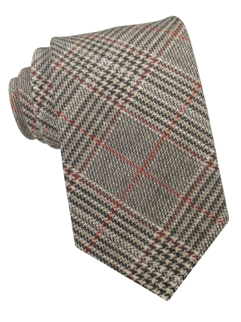 corbata lana principe gales marron