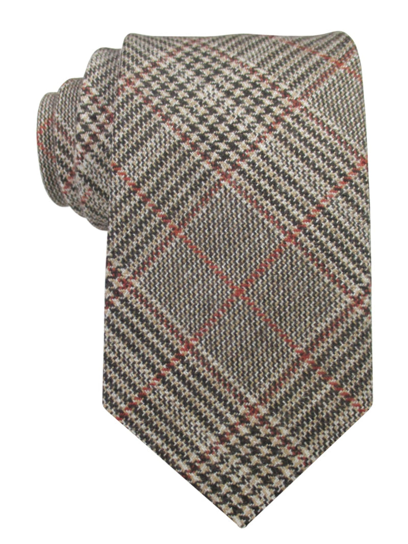 corbata lana principe gales marron
