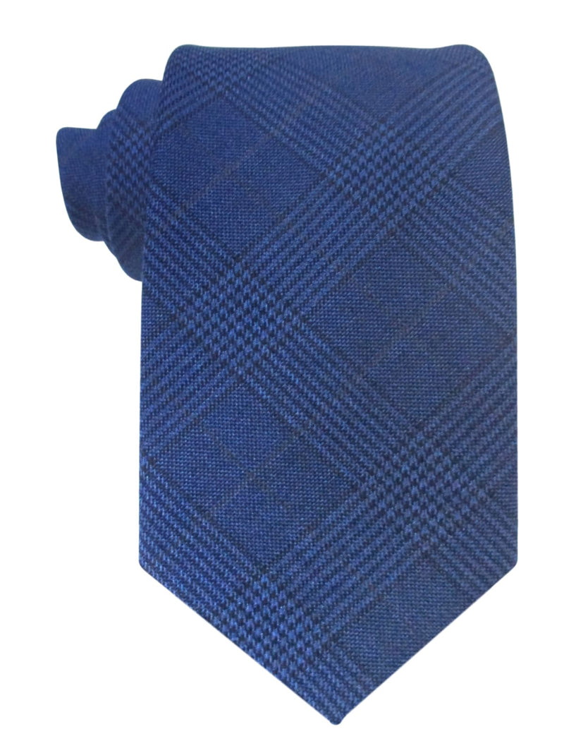 corbata lana principe de gales azul