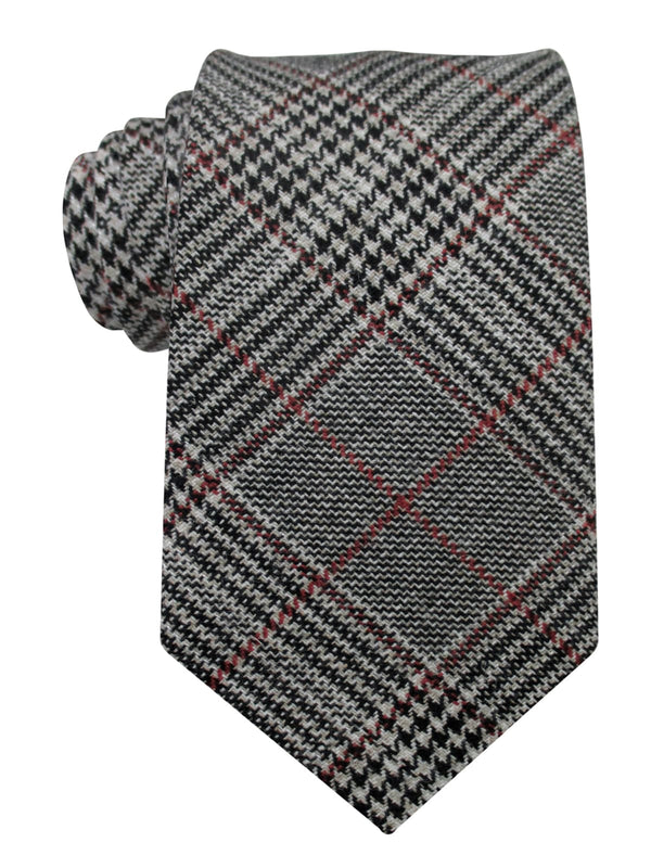 corbata lana principe de gales gris