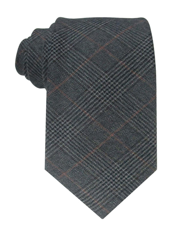 corbata lana principe de gales gris