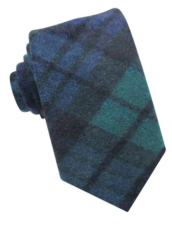 CORBATA LANA TARTAN AZUL Y VERDE