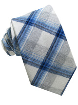 CORBATA LINO CUADROS TARTAN AZUL