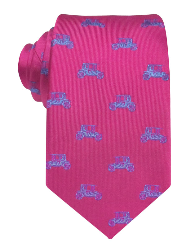 corbata seda rosa magenta coches antiguos