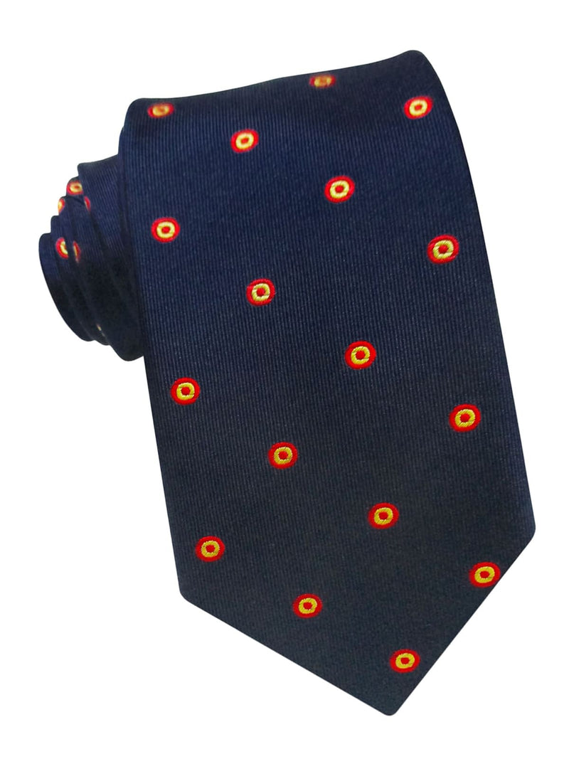 corbata seda azul marino escarapela españa
