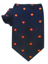 corbata seda azul marino escarapela españa