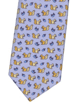 corbata seda niño azul celeste ardillas