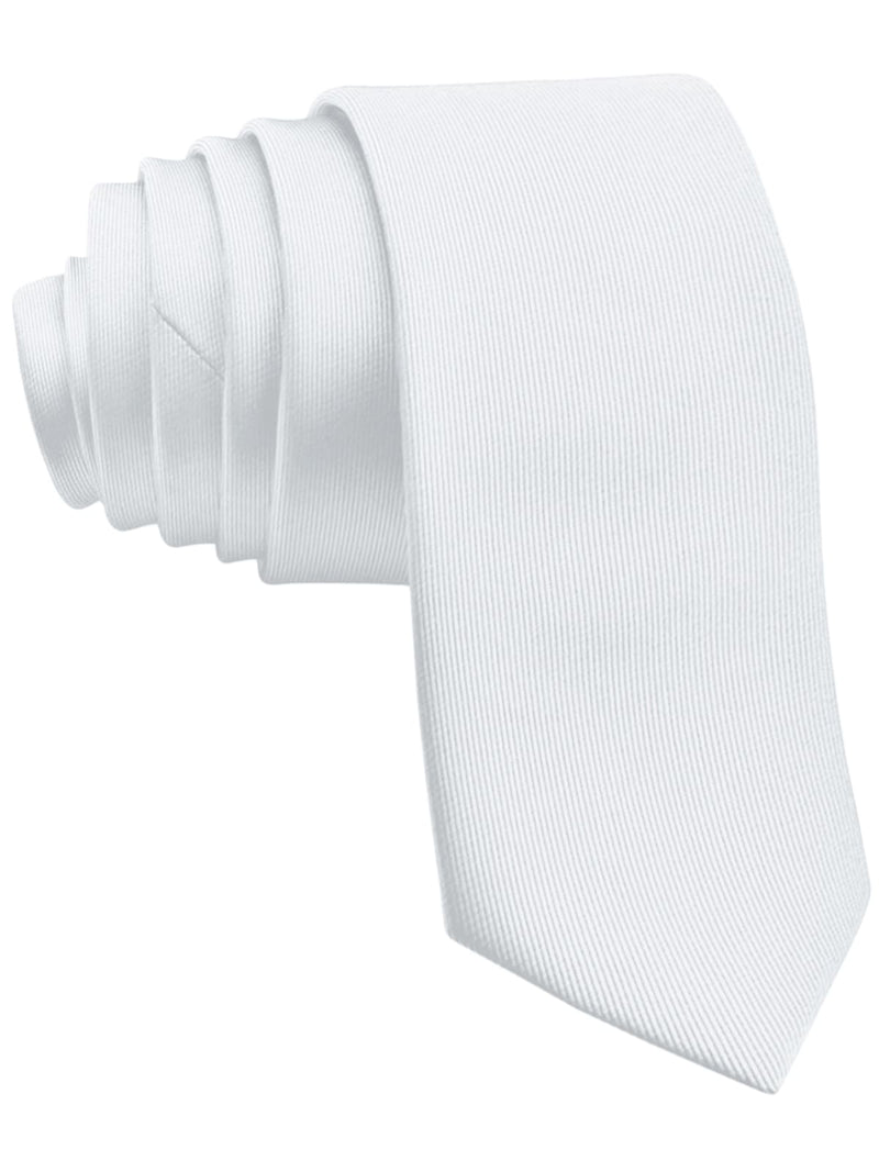 corbata pala estrecha blanca
