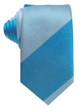 corbata estrecha seda rayas anchas azules