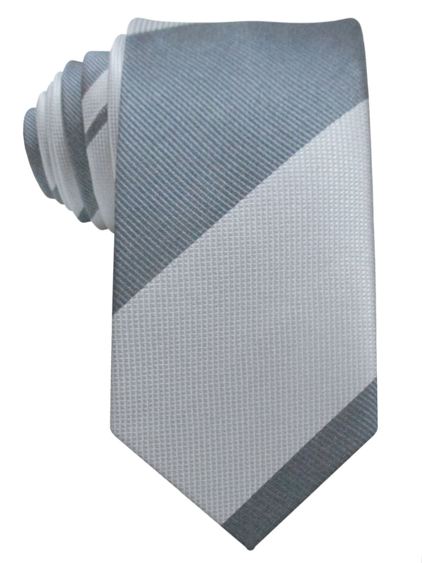 corbata estrecha seda rayas diagonales gris