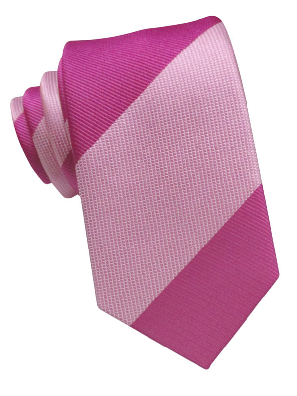 corbata estrecha seda rayas diagonales rosa