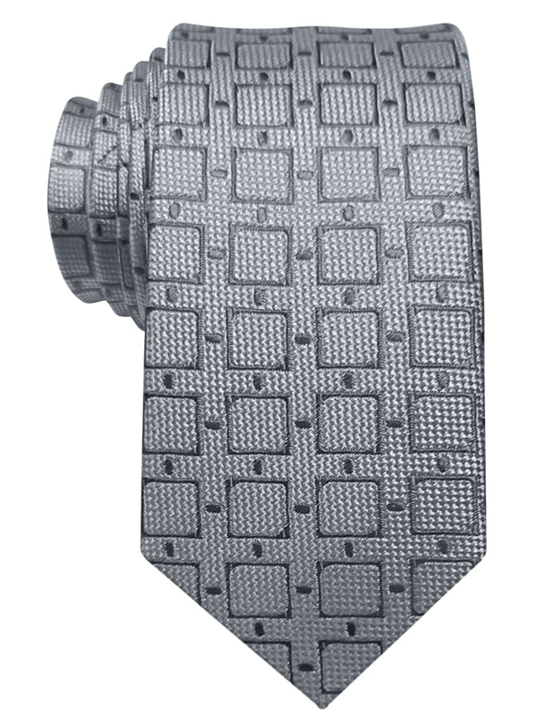 corbata estrecha seda gris cuadros