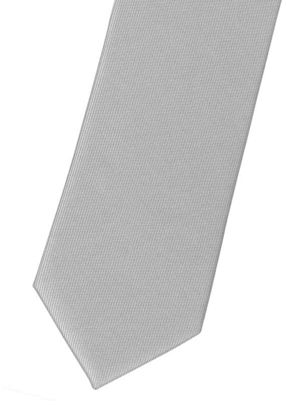 corbata pala estrecha gris perla