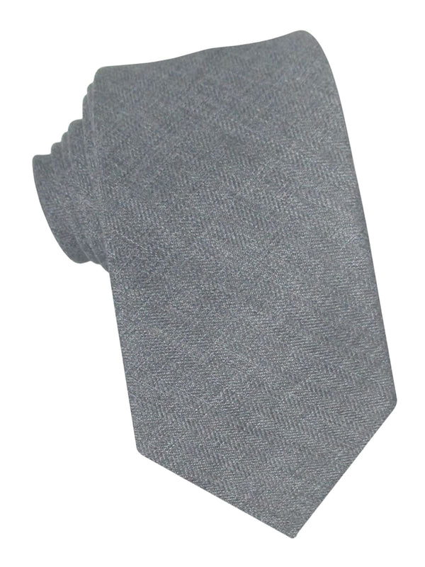 corbata estrecha lana gris