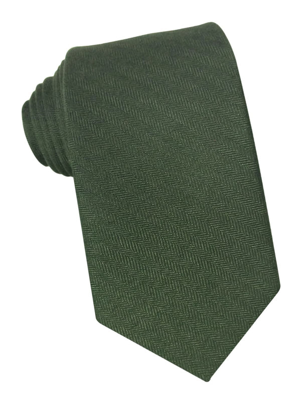 Corbata estrecha lana verde
