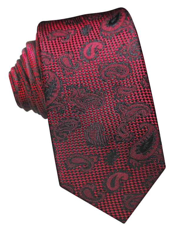 corbata pala estrecha roja cachemir