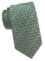 corbata pala estrecha verde fantasia