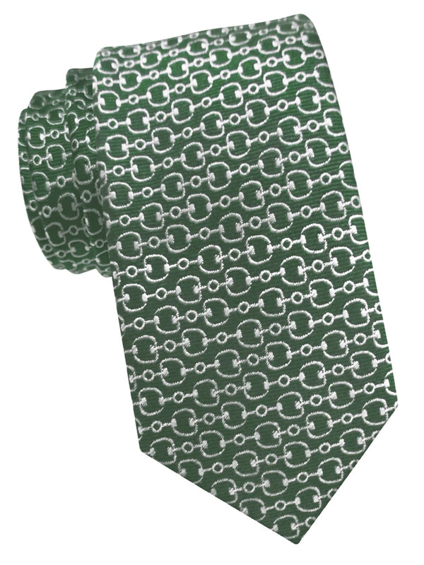 corbata pala estrecha verde fantasia