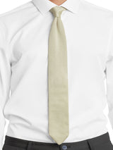 corbata punto pico beige