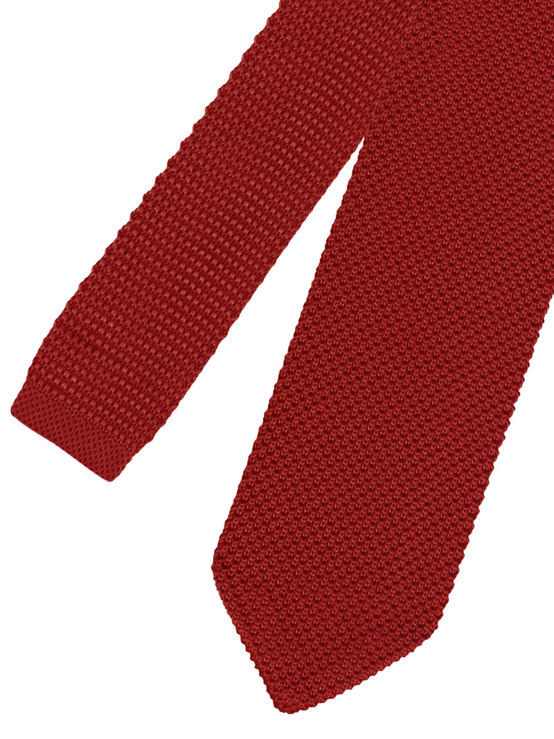 corbata punto pico rojo granate