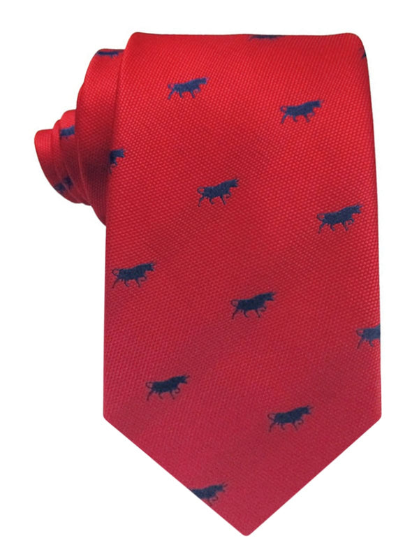 corbata seda roja toro bravo