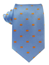 corbata seda azul celeste bandera españa