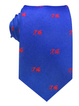 corbata seda azul royal toro torero rojo