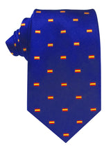 corbata seda azul royal banderas españa