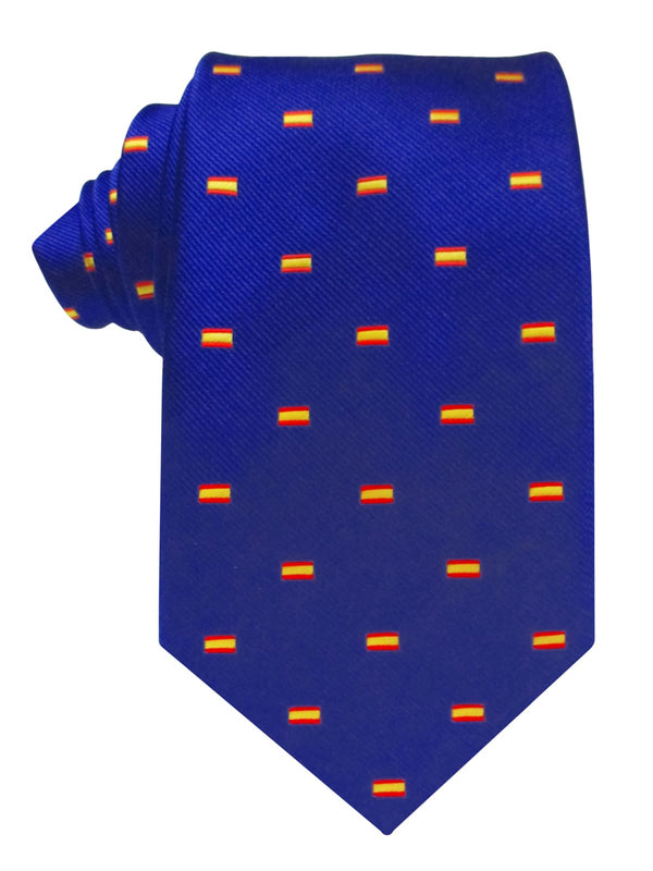 corbata seda azul royal banderas españa