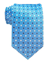 corbata seda azul topos