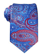 corbata seda azul cachemir