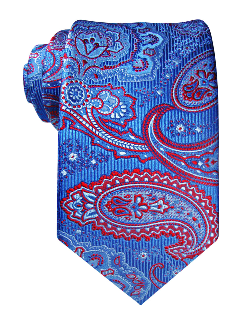 corbata seda azul cachemir