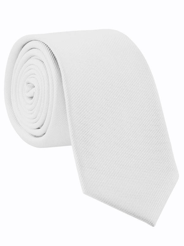 corbata seda blanca