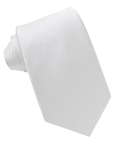 corbata seda blanca