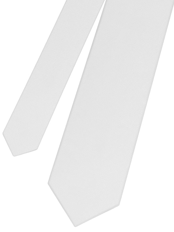 corbata seda blanca
