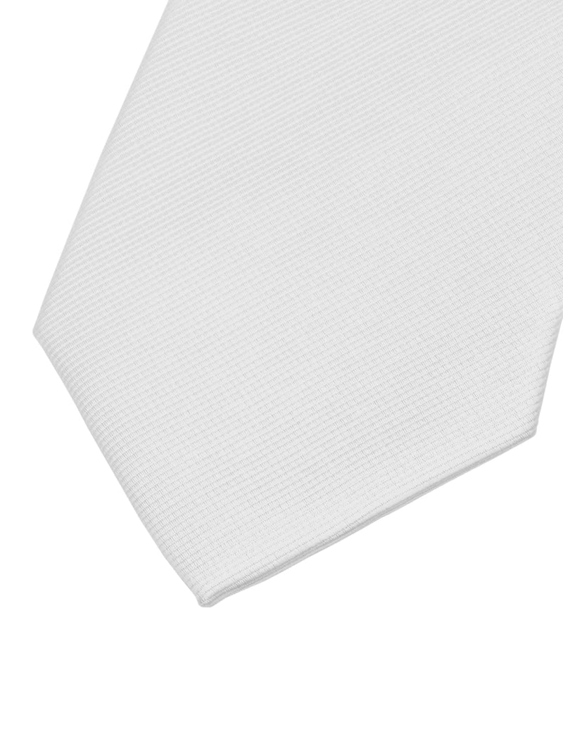 corbata seda blanca