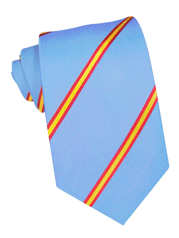 corbata seda azul celeste franjas bandera españa