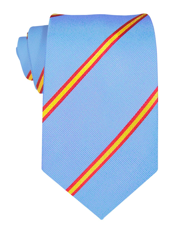 corbata seda azul celeste franjas bandera españa