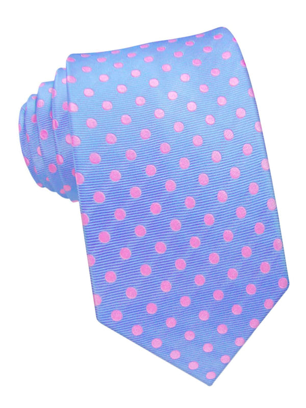 corbata seda azul topos rosas