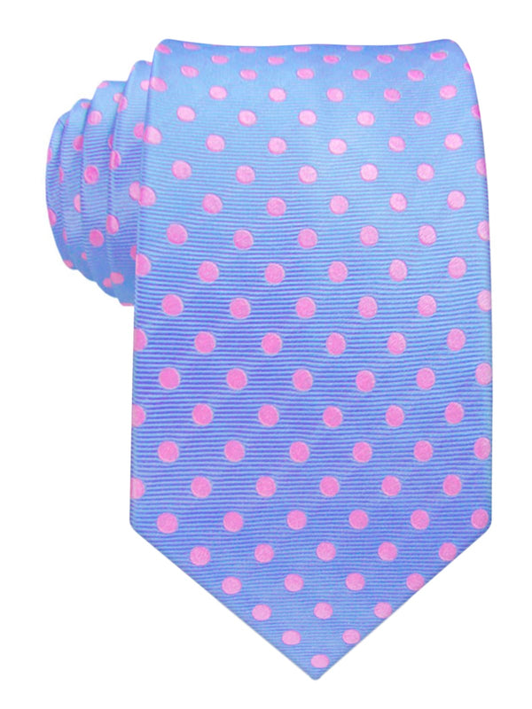 corbata seda azul topos rosas