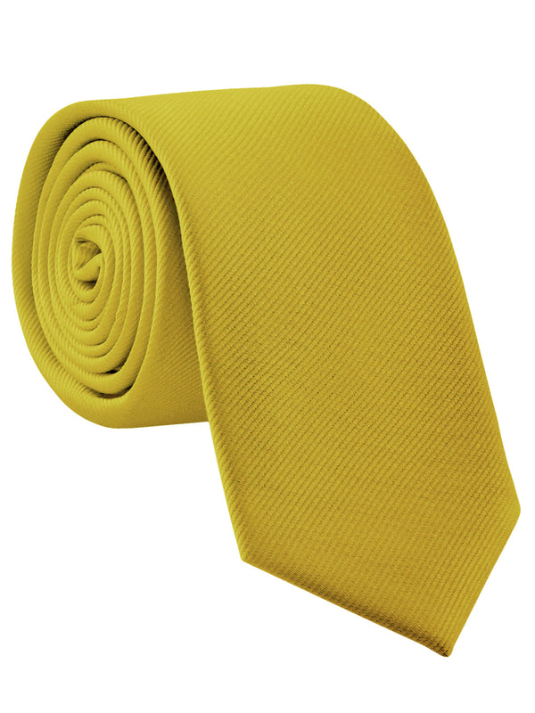 corbata seda dorada