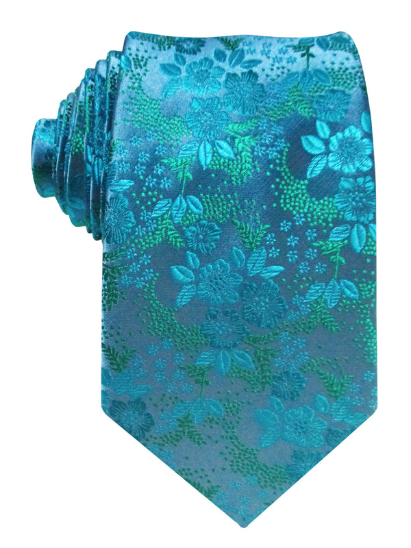 corbata seda azul flores